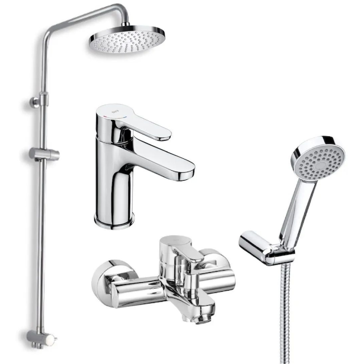 Roca L20 E4: 1+4+6 龍頭套裝 (5A3K09C00+5A0109C02+5B2150C00+AP00033100)