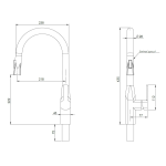 Remer SC47 可拉出式昇盆水龍頭 (鍍鉻色)