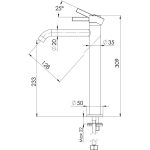 Remer MC11LXL Metrica 高身面盆水龍頭 (鍍鉻色)