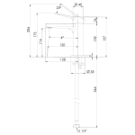 Remer SL12 Slash & Dot 面盆水龍頭 (鍍鉻色)