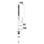 Blanco 527496 Culina-S II 拉出式水龍頭 (Black Matt 啞光黑)