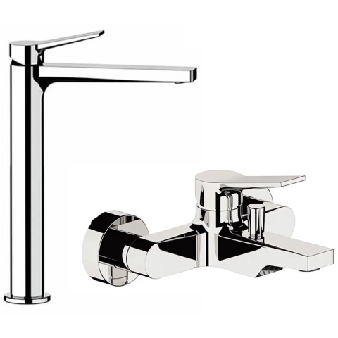 Remer Slash & Dot 水龍頭套裝 (鍍鉻色) (SL11L+SL05)