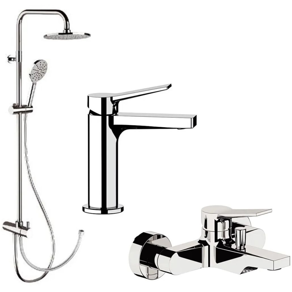 Remer Slash & Dot 水龍頭套裝 (鍍鉻色) (SL12+SL05+330A8MPEC20NRA)