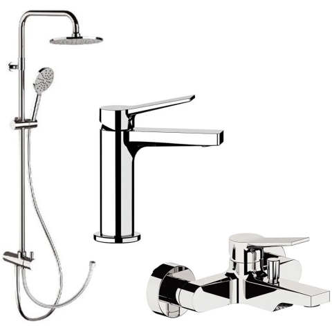 Remer Slash & Dot 水龍頭套裝 (鍍鉻色) (SL12+SL05+330A8MPEC20NRA)
