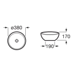 Roca A32787K080 Bol 檯上面盆 (啞黑色)