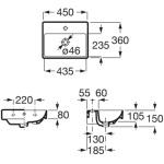 Roca A327682000 Ona 掛牆面盆 (白色)
