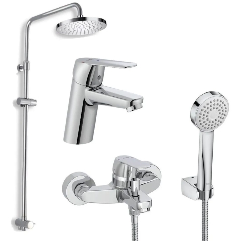 Roca Alfa G2: 1+2+4 龍頭套裝 (5A3L25C00+5A0425C00+5B2150C00+AP00033100)