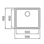 Elleci ZEN105 花崗岩廚房台上台下兩用石盆 (黑色)