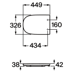 Roca A801327004 Dama Retro 樹脂廁板 (白色)