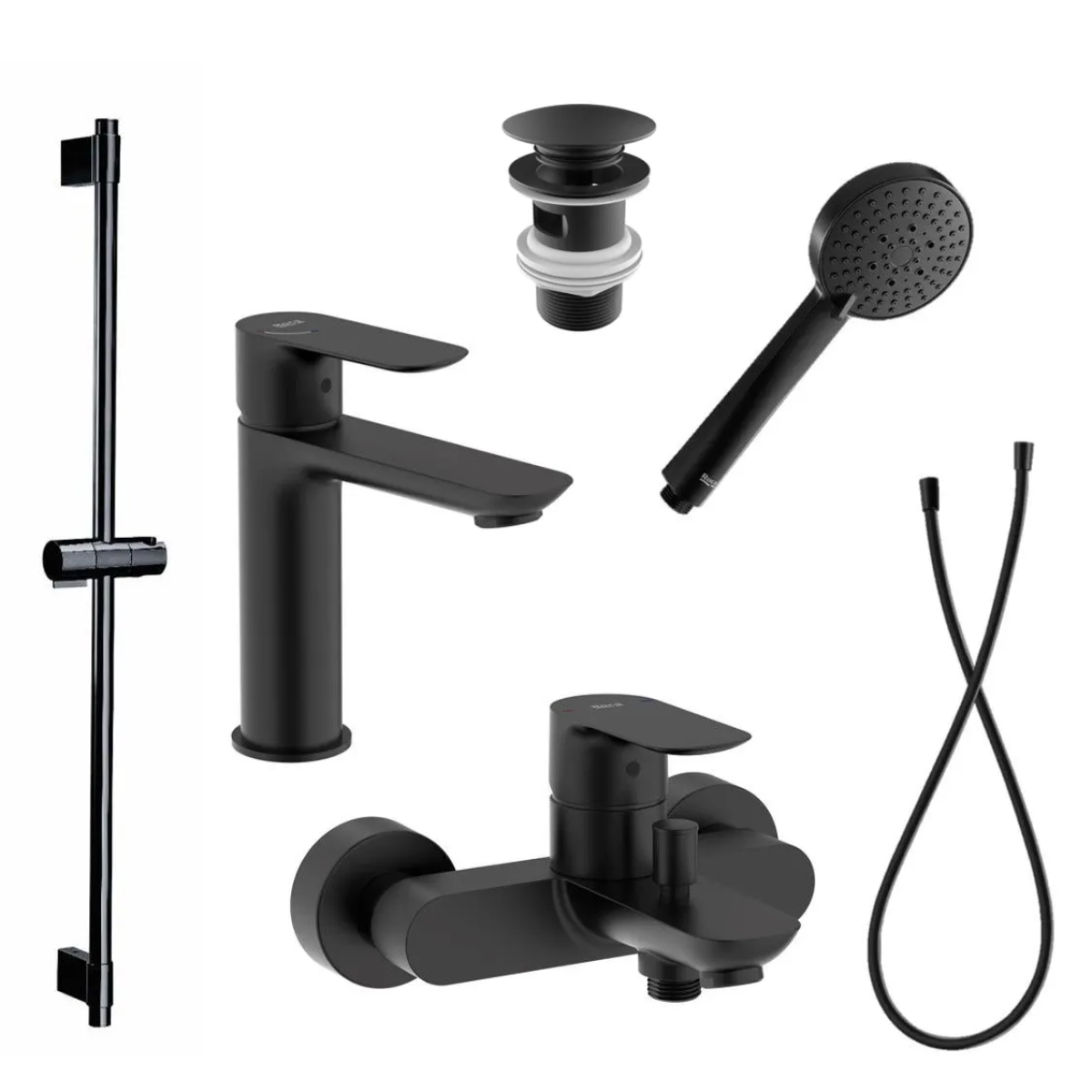 Roca Cala Black J1: 1+3+4+5+6+7 龍頭套裝 (5A326ENB0+5A026ENB0+5B0405NB0+5B2116NB0+5B1B03NBN+5054015NB)