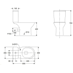 Roca Debba Round Rimless 高咀分體座廁配電子廁板 (時尚型) 套裝 (3419DZ+3429D3+804035005) (不包含風琴喉)