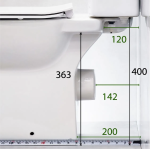 Roca Debba Round Rimless 高咀分體座廁配電子廁板 (時尚型) 套裝 (3419DZ+3429D3+804035005) (不包含風琴喉)