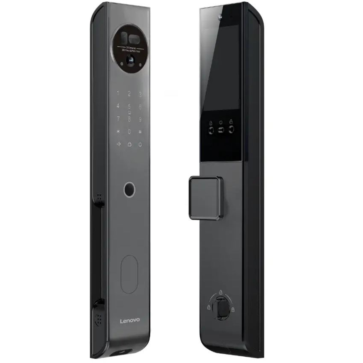 Lenovo 聯想 X6F 3D人面識別 3鏡頭設計 智能電子門鎖 (星空灰)