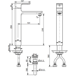 American Standard FFAS1302-101AL0BC0 Acacia Evolution 高身面盆水龍頭連彈弓去水 (拉絲石墨)