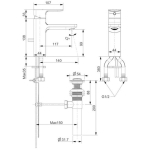American Standard FFAS1301-101440BC0 Acacia Evolution 面盆水龍頭連拉杆去水 (啞黑色)