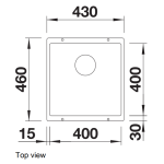 Blanco 527166 Subline 400-U 單盆昇盤 (米雅白色 Soft White)