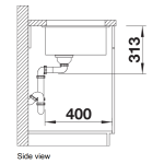 Blanco 527166 Subline 400-U 單盆昇盤 (米雅白色 Soft White)
