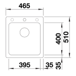 Blanco 527309 NAYA 45 花崗岩石廚房昇盤 (火岩灰色 Volcano Grey)