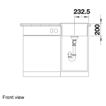 Blanco 527309 NAYA 45 花崗岩石廚房昇盤 (火岩灰色 Volcano Grey)