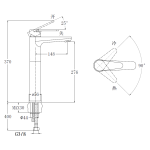 Walrus WR-501303 PENNINES 高身面盆龍頭