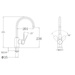 Walrus WR-500905-CP ETON 廚盆龍頭