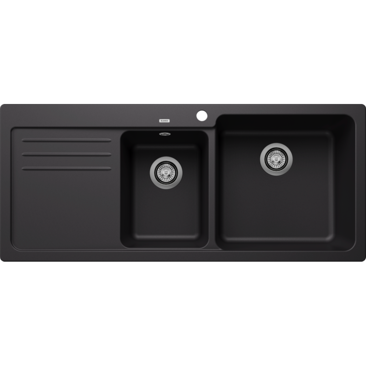Blanco 525946 NAYA 8S 廚房右雙盆昇盤 (黑色 Black)