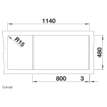 Blanco 527131 NAYA 8S 廚房左雙盆昇盤 (米雅白色 Soft White)