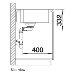 Blanco 527131 NAYA 8S 廚房左雙盆昇盤 (米雅白色 Soft White)