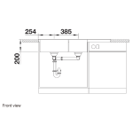 Blanco 527314 NAYA 8S 廚房左雙盆昇盤 (火岩灰色 Volcano Grey)
