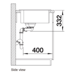 Blanco 519660 NAYA 8S 廚房左雙盆昇盤 (巧克力色 Tartufo)