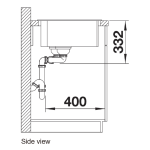 Blanco 525945 NAYA 8S 廚房左雙盆昇盤 (黑色 Black)