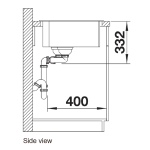 Blanco 519661 NAYA 8S 廚房左雙盆昇盤 (咖啡色 Coffee)