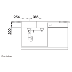 Blanco 519655 NAYA 8S 廚房左雙盆昇盤 (炭石灰色 Rock Grey)