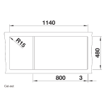 Blanco 519657 NAYA 8S 廚房左雙盆昇盤 (白色 White)