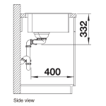 Blanco 519657 NAYA 8S 廚房左雙盆昇盤 (白色 White)