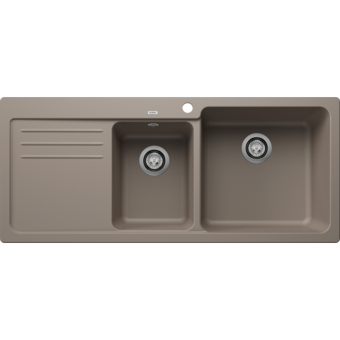 Blanco 525785 NAYA 8S 廚房右雙盆昇盤 (巧克力色 Tartufo)