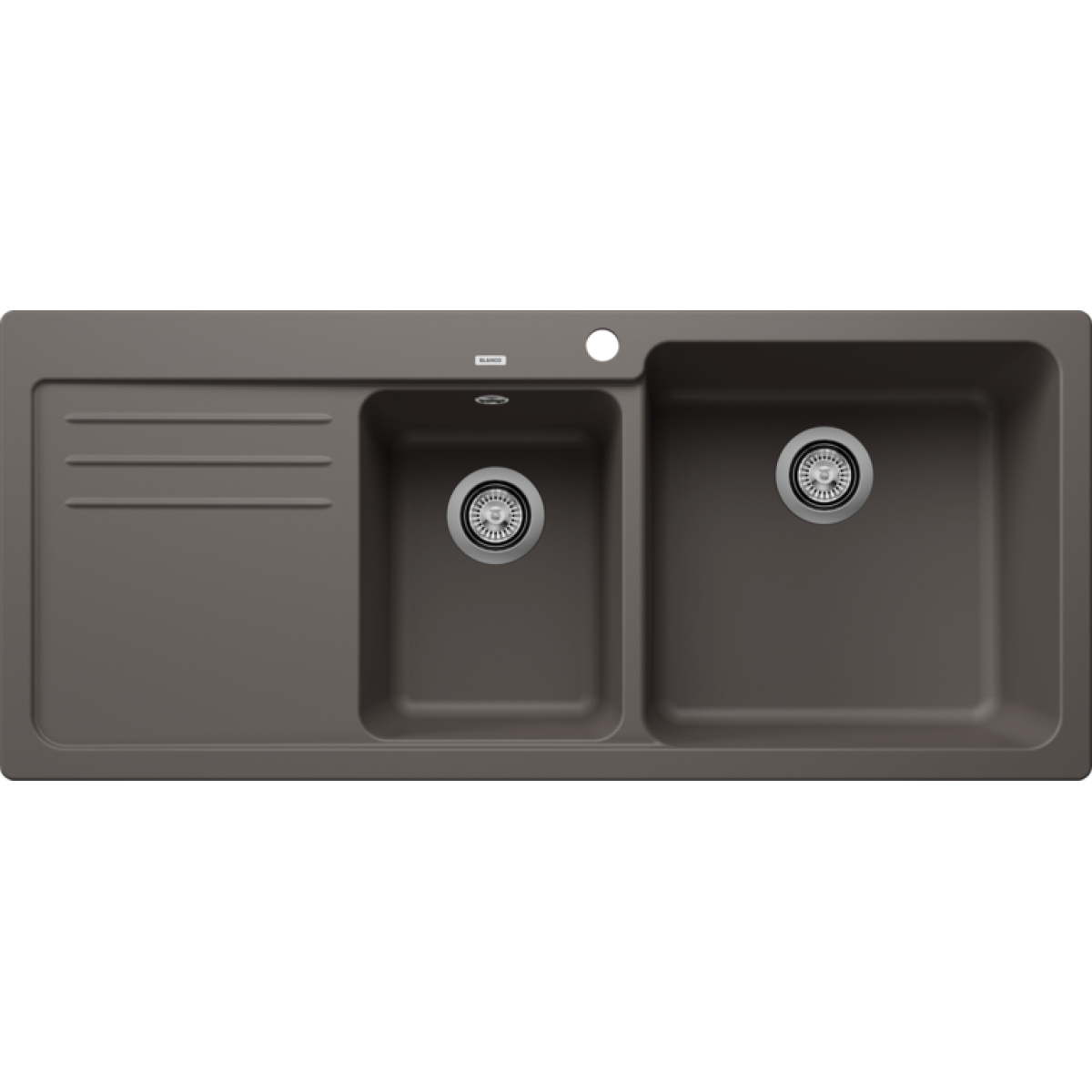 Blanco 527315 NAYA 8S 廚房右雙盆昇盤 (火岩灰色 Volcano Grey)