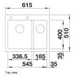 Blanco 527322 PLEON 6 Split 廚房昇盤 (火岩灰色 Volcano Grey)