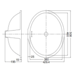 Kohler K-97012T-0 CHALICE 18"橢圓形檯下式面盆