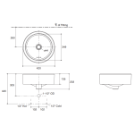 Kohler K-14800X-0 CHALICE 圓形檯上式面盆