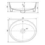 Kohler K-2965T-0 Tresham 橢圓形台上式浴室面盆