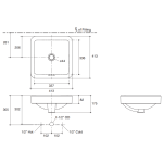 Kohler K-2661X-0 Forefront 方形檯上式面盆