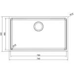 Franke FEX-110-70 不銹鋼 檯面/檯底 單昇盆