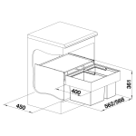 Blanco 518723 Select 60/2 垃圾分類裝置