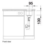 Blanco 526799 Subline 160-U 廚房昇盤 (火岩灰色 Volcano Grey)