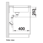 Blanco 526799 Subline 160-U 廚房昇盤 (火岩灰色 Volcano Grey)