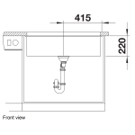 Blanco 527357 Subline 800-U 花崗岩 廚房昇盤 (火岩灰色 Volcano Grey)
