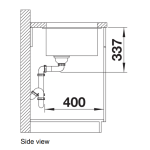 Blanco 527357 Subline 800-U 花崗岩 廚房昇盤 (火岩灰色 Volcano Grey)