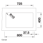 Blanco 527164 Subline 350/350-U 花崗岩 廚房雙昇盤 (米雅白色 Soft White)