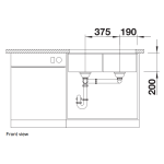 Blanco 527164 Subline 350/350-U 花崗岩 廚房雙昇盤 (米雅白色 Soft White)
